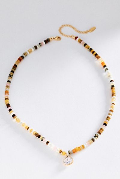 By Anthropologie Beaded Shell Pendant Necklace