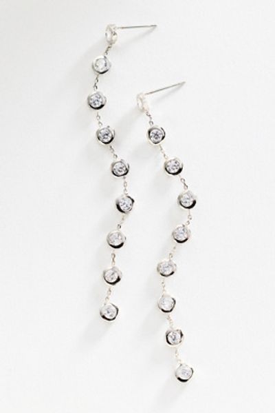 By Anthropologie Bezel Crystal Drop Earrings