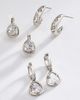 By Anthropologie Bezel Crystal Earrings, Set of 3 - 2