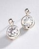 By Anthropologie Bezel Crystal Post Earrings - 1