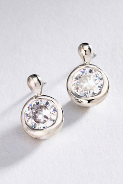 By Anthropologie Bezel Crystal Post Earrings