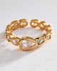 By Anthropologie Bezel Crystal Ring - 1
