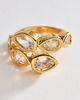 By Anthropologie Bezel Crystal Wrap Ring - 1