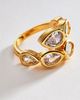 By Anthropologie Bezel Crystal Wrap Ring - 2