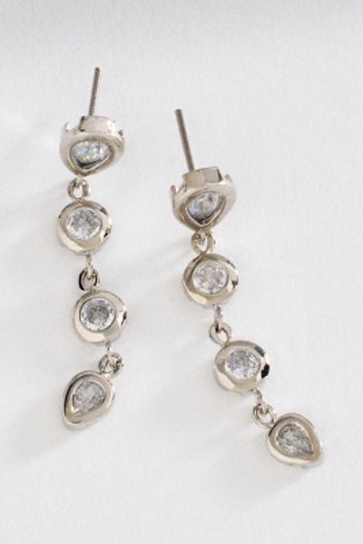 By Anthropologie Bezel Crystals Drop Earrings