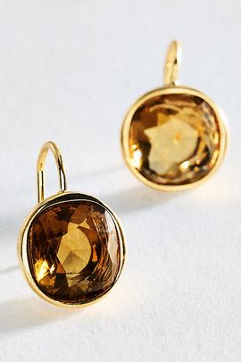 By Anthropologie Bezel Cushion French Hook Earrings