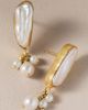 By Anthropologie Bezel Freshwater Pearl Earrings - 1