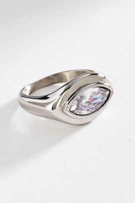 By Anthropologie Bezel Marquise Ring