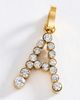 By Anthropologie Bezel Pavé Crystal Initial Charm - 2