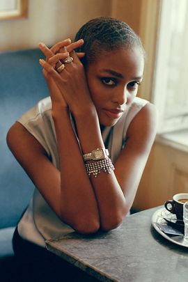 By Anthropologie Bezel Stacking Ring