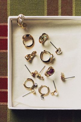 By Anthropologie Birthstone Earrings, Set of 3