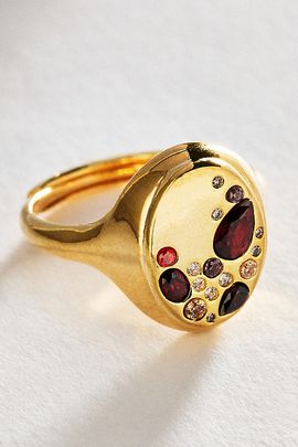 By Anthropologie Birthstone Signet Ring