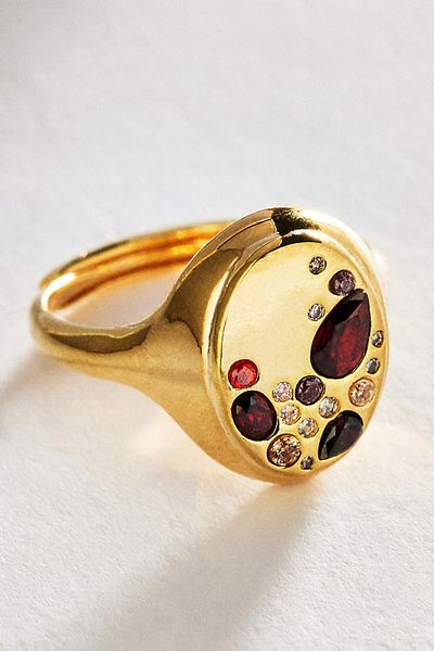 By Anthropologie Birthstone Signet Ring