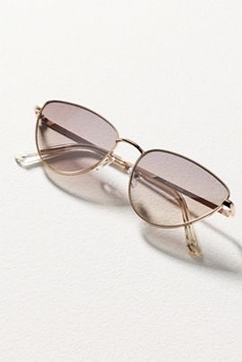 By Anthropologie Cat-Eye Metal Rim Sunglasses