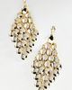 By Anthropologie Chainmail Chandelier Earrings - 1