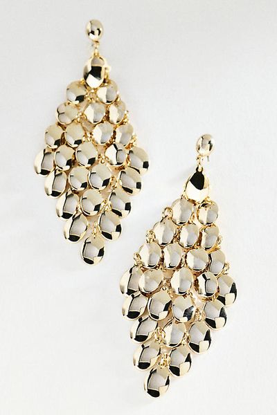 By Anthropologie Chainmail Chandelier Earrings