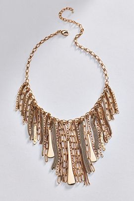 By Anthropologie Chainmail Mixed Metal Necklace