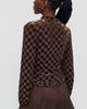 By Anthropologie Checkered Flocked Cardigan Top - 4