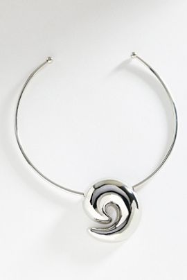 By Anthropologie Chunky Swirl Collar Necklace