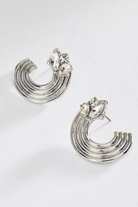 By Anthropologie Circular Ribbed Post Earrings
