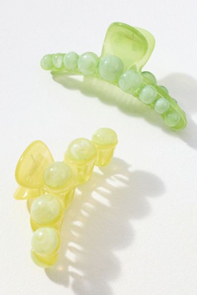 By Anthropologie Citrus Bubble Hair Claw Clips, Set of 2