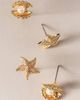 By Anthropologie Clam & Starfish Stud Earrings, Set of 2 - 1