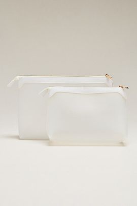 By Anthropologie Clear Travel Pouches, Set of 2