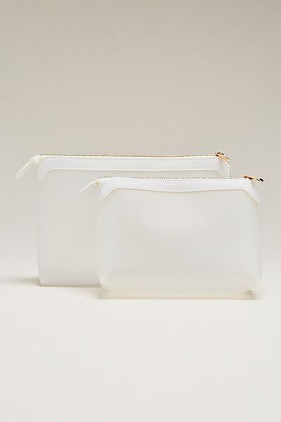 By Anthropologie Clear Travel Pouches, Set of 2
