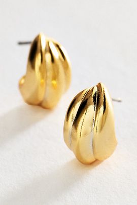 By Anthropologie Contoured Huggie Hoop Earrings