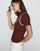By Anthropologie Contrast Piped Tee - 1
