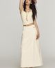 By Anthropologie Cotton Linen Wrap Maxi Skirt - 1