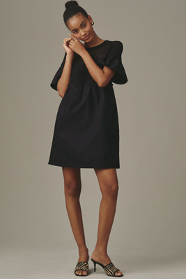 By Anthropologie - Cotton Poplin Swing Mini Dress