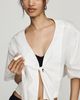 By Anthropologie Cotton Tie-Front Top - 2