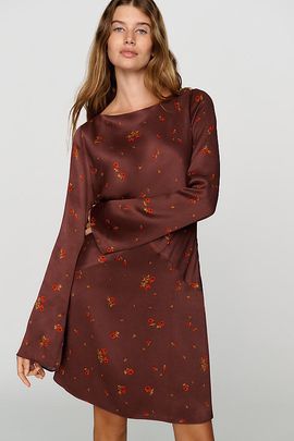 By Anthropologie Cowl Back Mini Dress