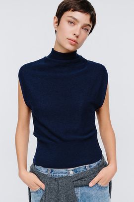 By Anthropologie Cowl Mock-Neck Sweater