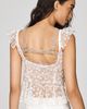 By Anthropologie Cropped Lace Ruffle Tank Top - 2