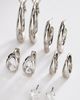 By Anthropologie Crystal and Hoop Earrings, Set of 5 - 1