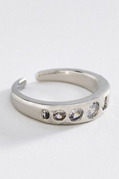 By Anthropologie Crystal Bezel Ring