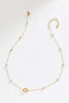 By Anthropologie Crystal Chain Necklace