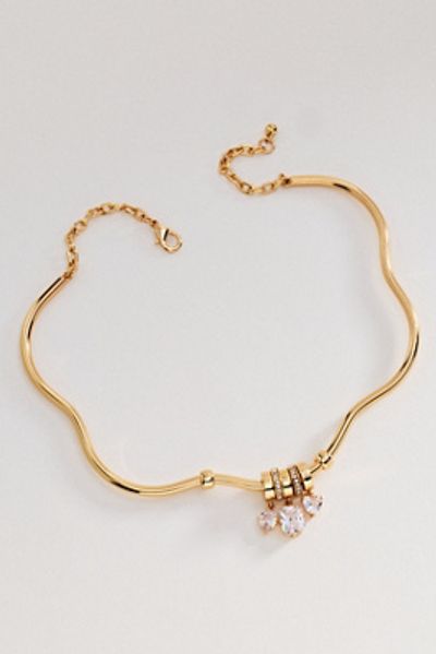 By Anthropologie Crystal Charm Choker Necklace