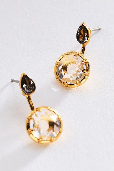 By Anthropologie Crystal Ear Jacket Earrings