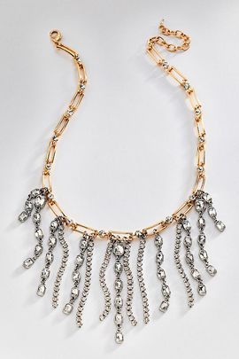 By Anthropologie Crystal Fringe Necklace
