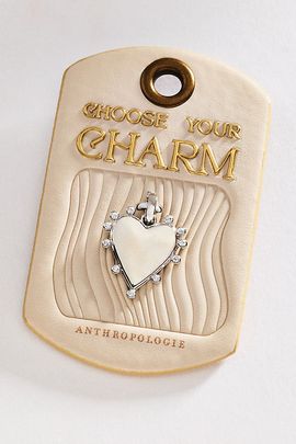 By Anthropologie Crystal Heart Charm