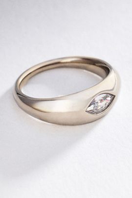 By Anthropologie Crystal Marquise Ring