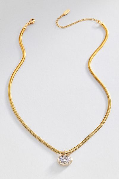 By Anthropologie Crystal Pendant Necklace