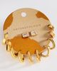 By Anthropologie Crystal Textured Hoop Earrings, Set of 6 - 2