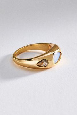 By Anthropologie Crystal Triad Ring