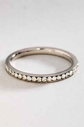 By Anthropologie Crystal Water-Resistant Ring