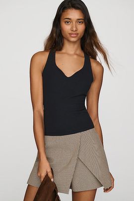 By Anthropologie Curved V-Neck Tank Top