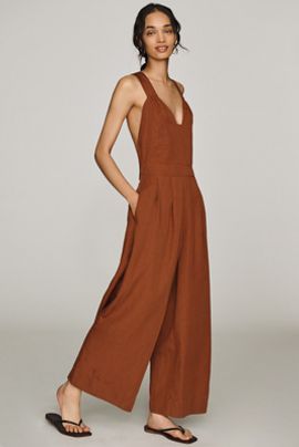 By Anthropologie Cutout Apron Jumpsuit
